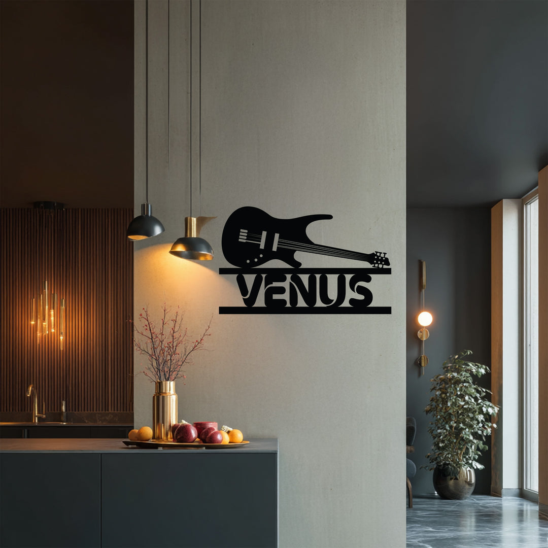 Milo Guitar Metal Wall Art – Personalized Music Lover Decor