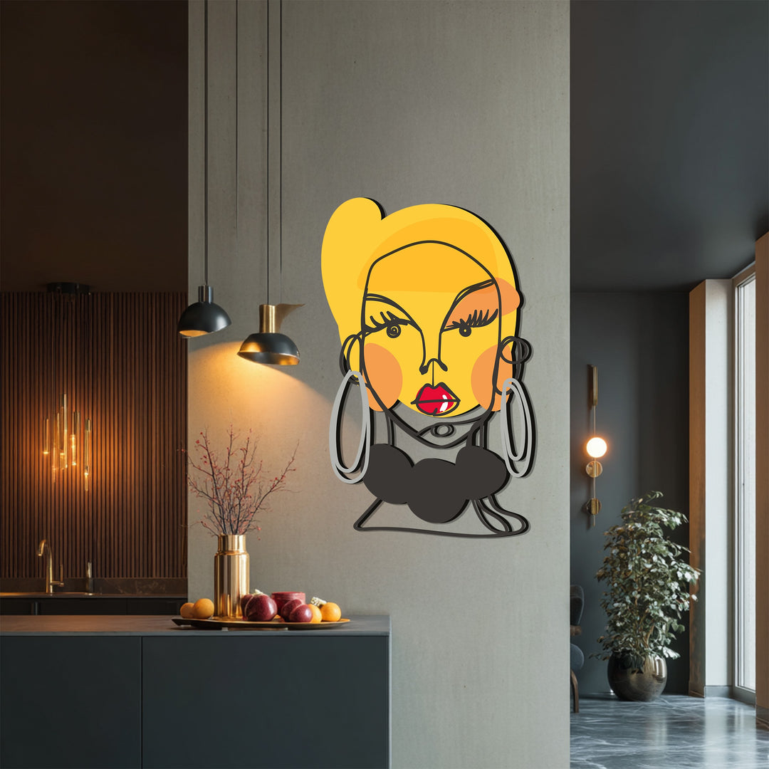 Bold Glamour – Abstract Woman Metal Wall Art