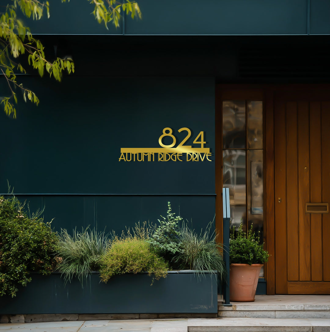 نمط التناغم - هندسي حديث فن جداري معدني لوحة