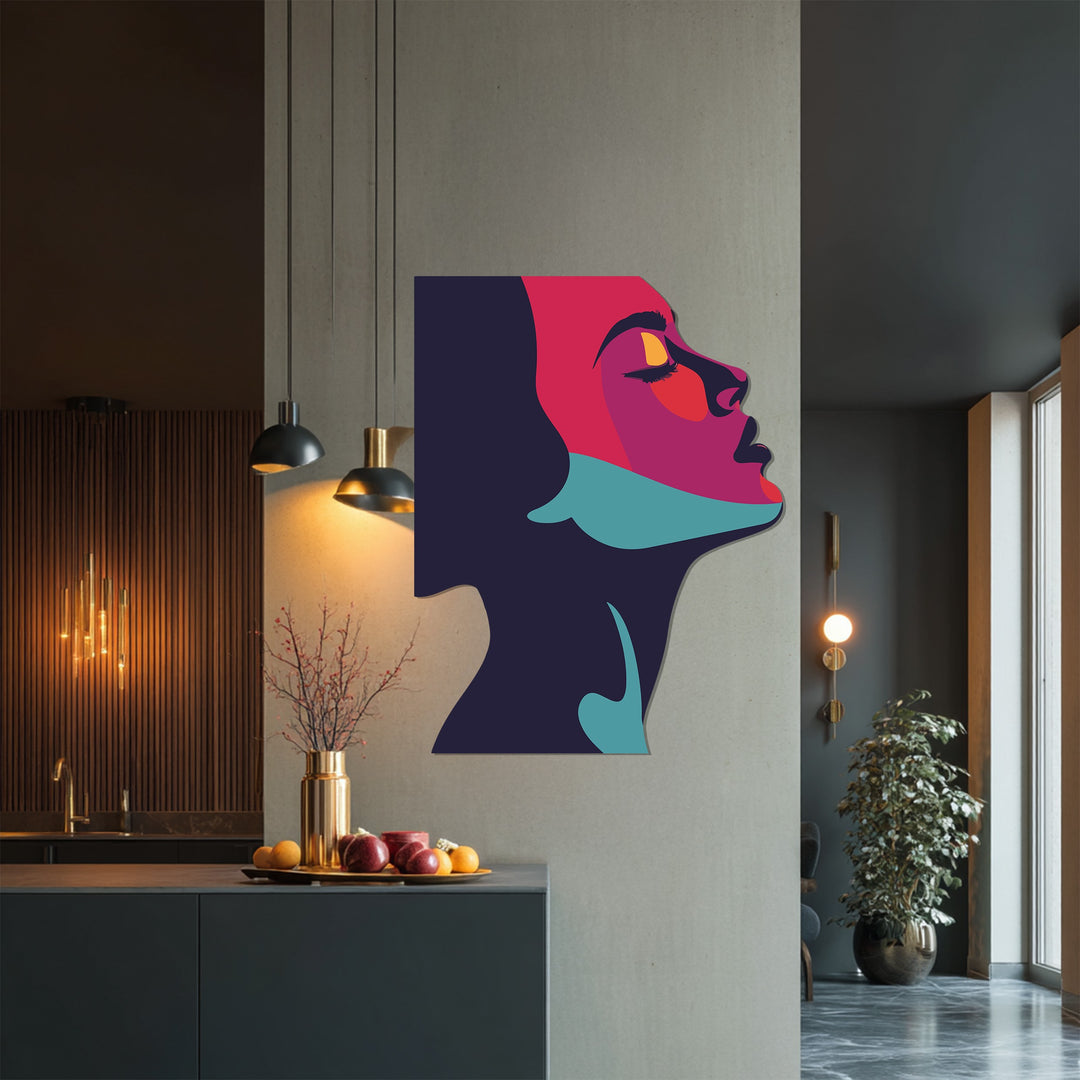 Modern multicolor horse metal artwork