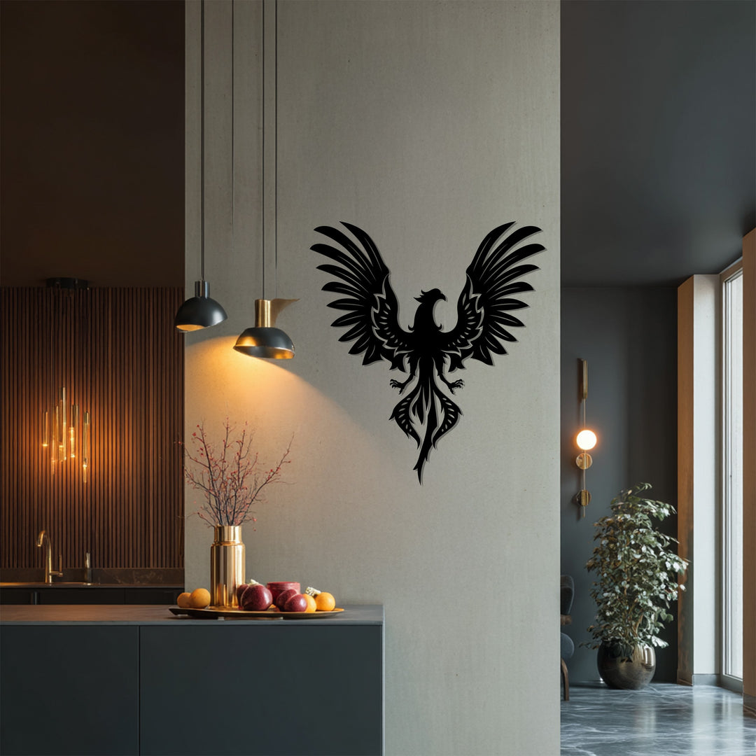 Phoenix rising wall art modern design