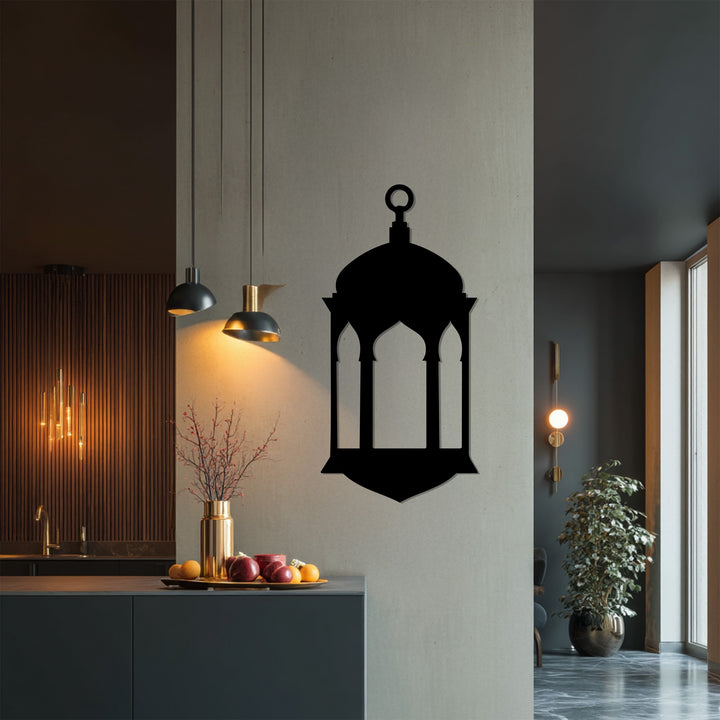 Arabic lantern metal wall hanging
