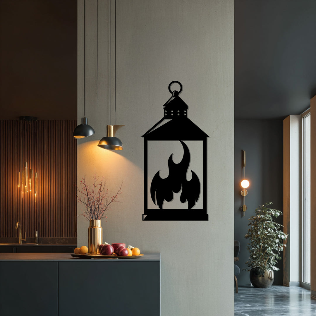 Minimalist Islamic lantern wall hanging
