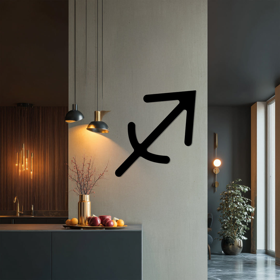 Sagittarius Zodiac Symbol – Astrology Metal Wall Art