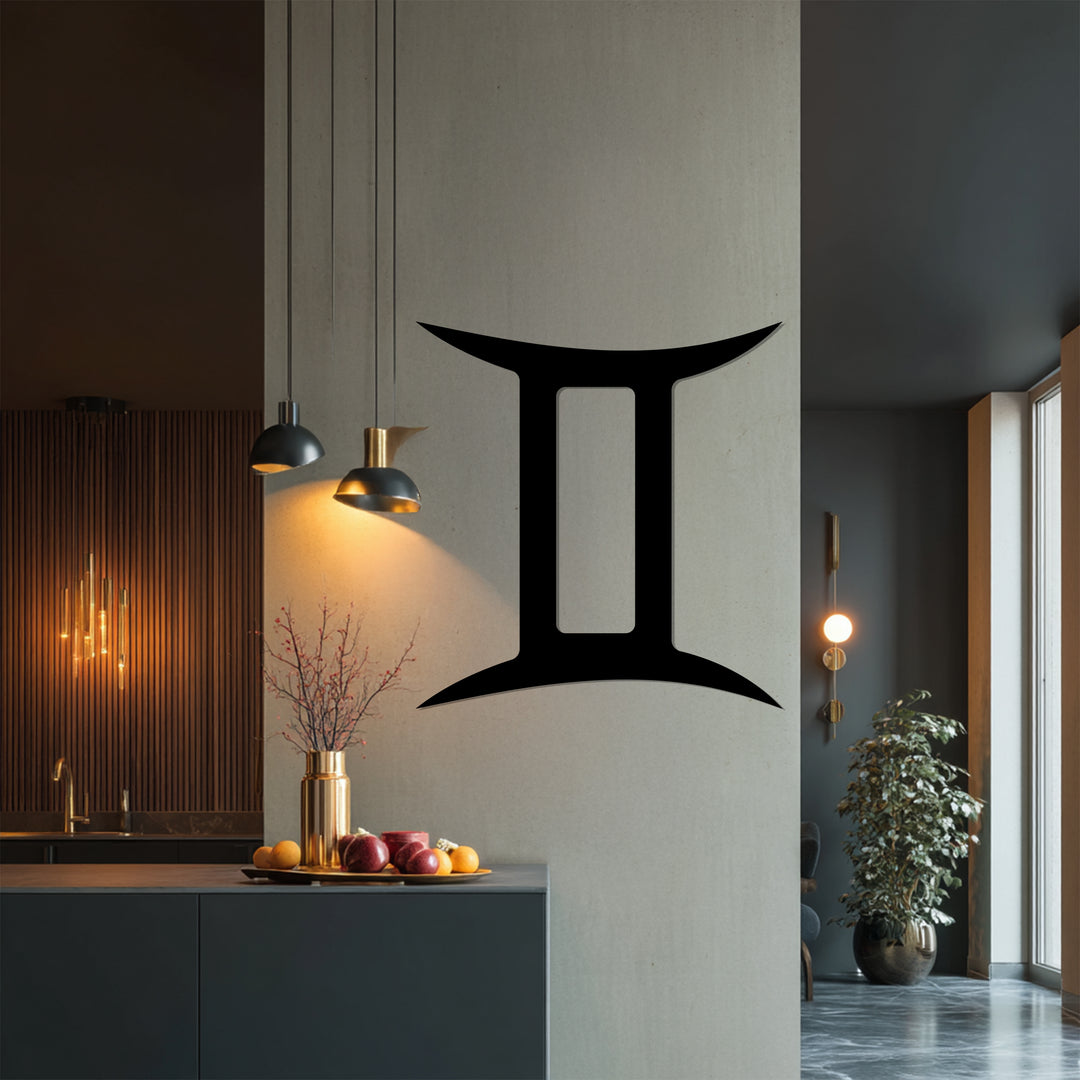 Gemini Zodiac Symbol – Astrology Metal Wall Art