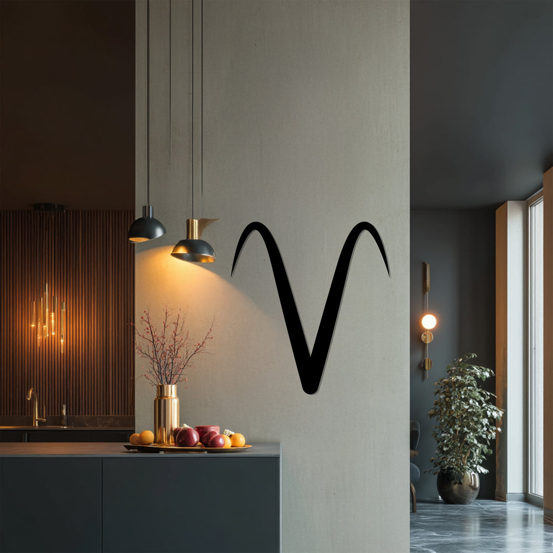 Aries Zodiac Symbol – Astrology Metal Wall Art