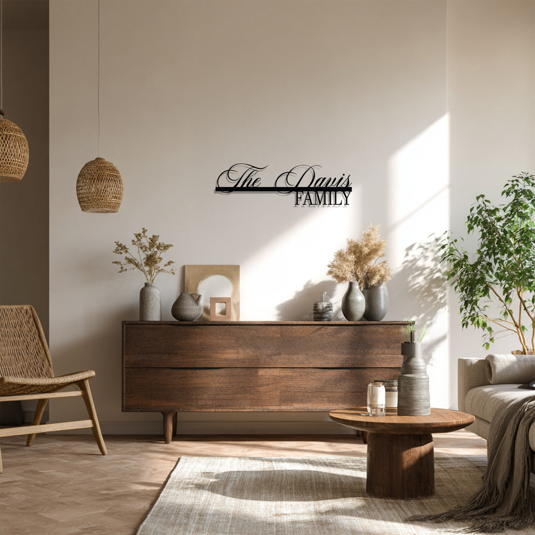 The Nielsen Family Metal Wall Sign – Personalized Elegant Home Decor