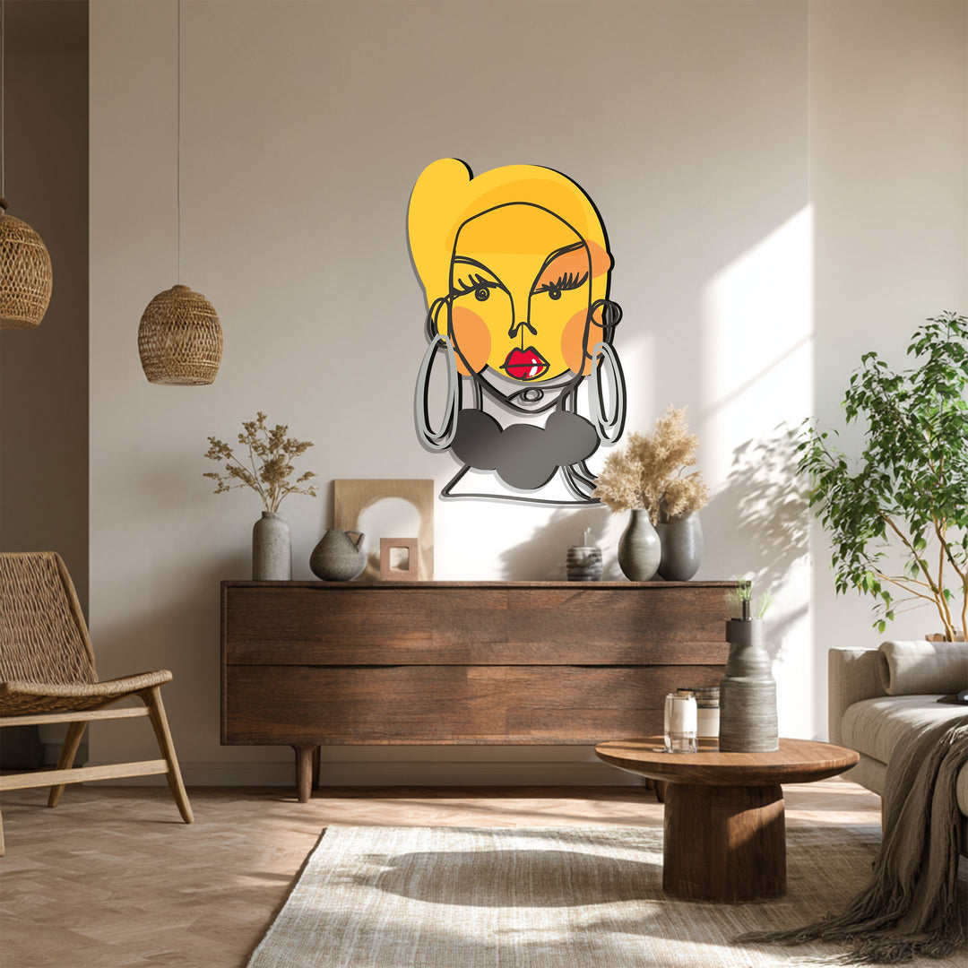 Bold Glamour – Abstract Woman Metal Wall Art