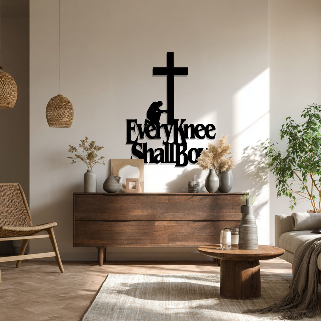 Every Knee Shall Bow – Inspirational Christian Metal Wall Art