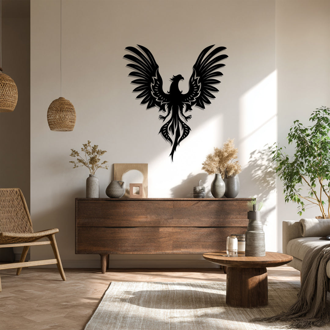 Firebird rebirth symbolic metal art