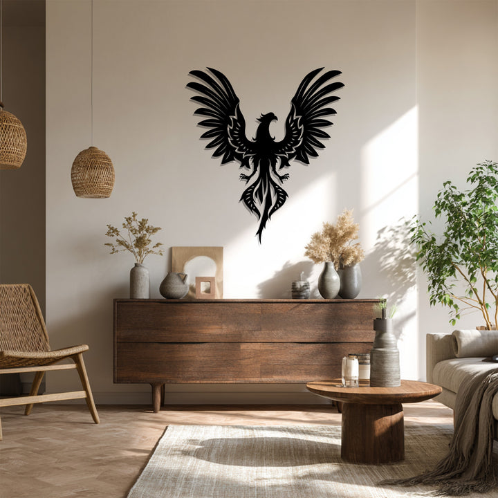 Firebird rebirth symbolic metal art