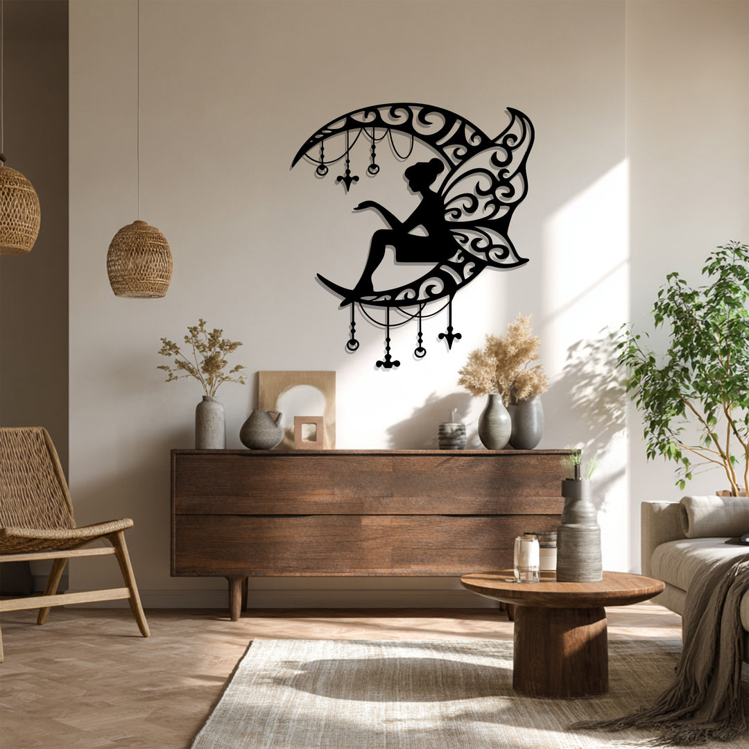 جنية ضوء القمر - مسحورة فن جداري معدني