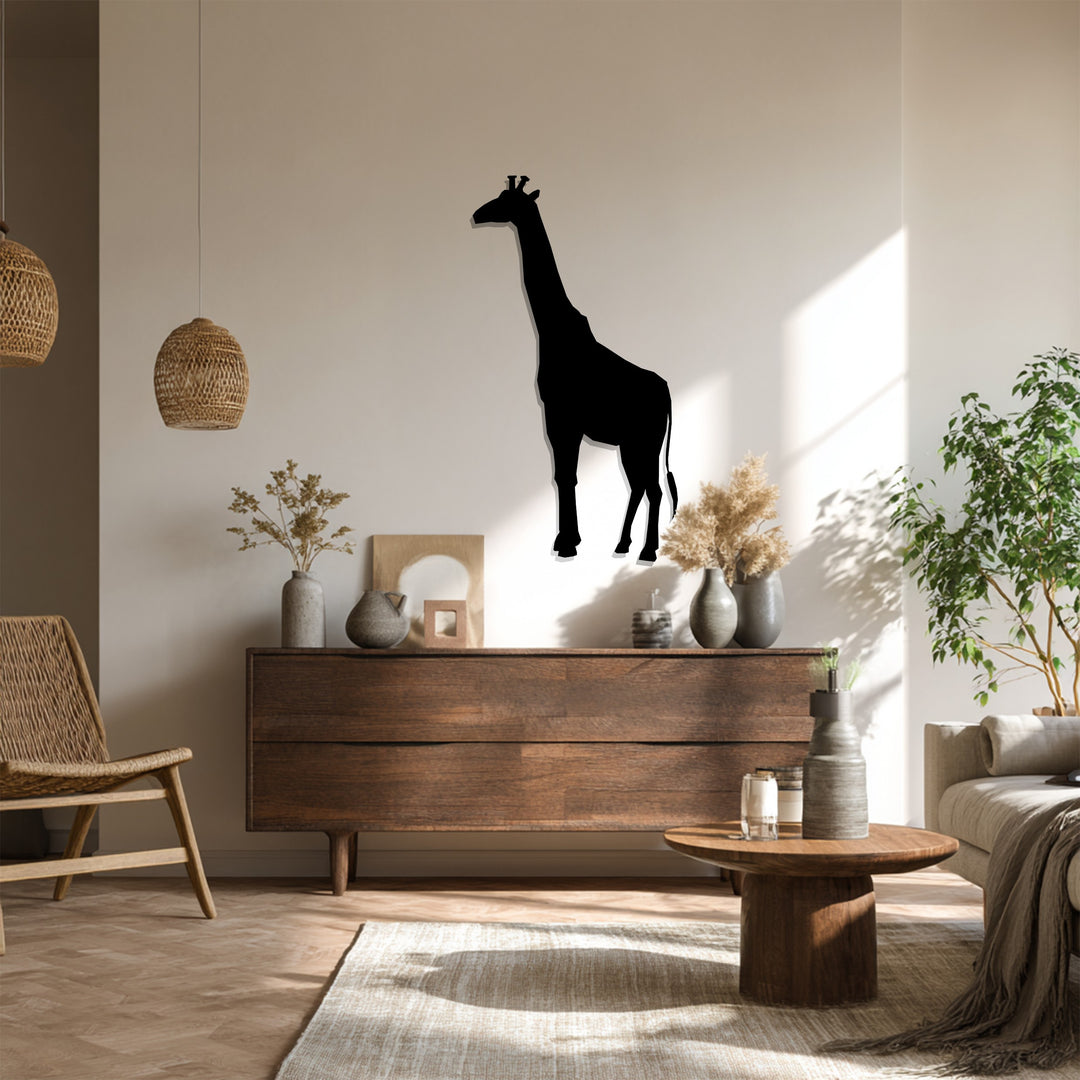 Giraffe Metal Wall Art – Safari Wildlife Silhouette Décor