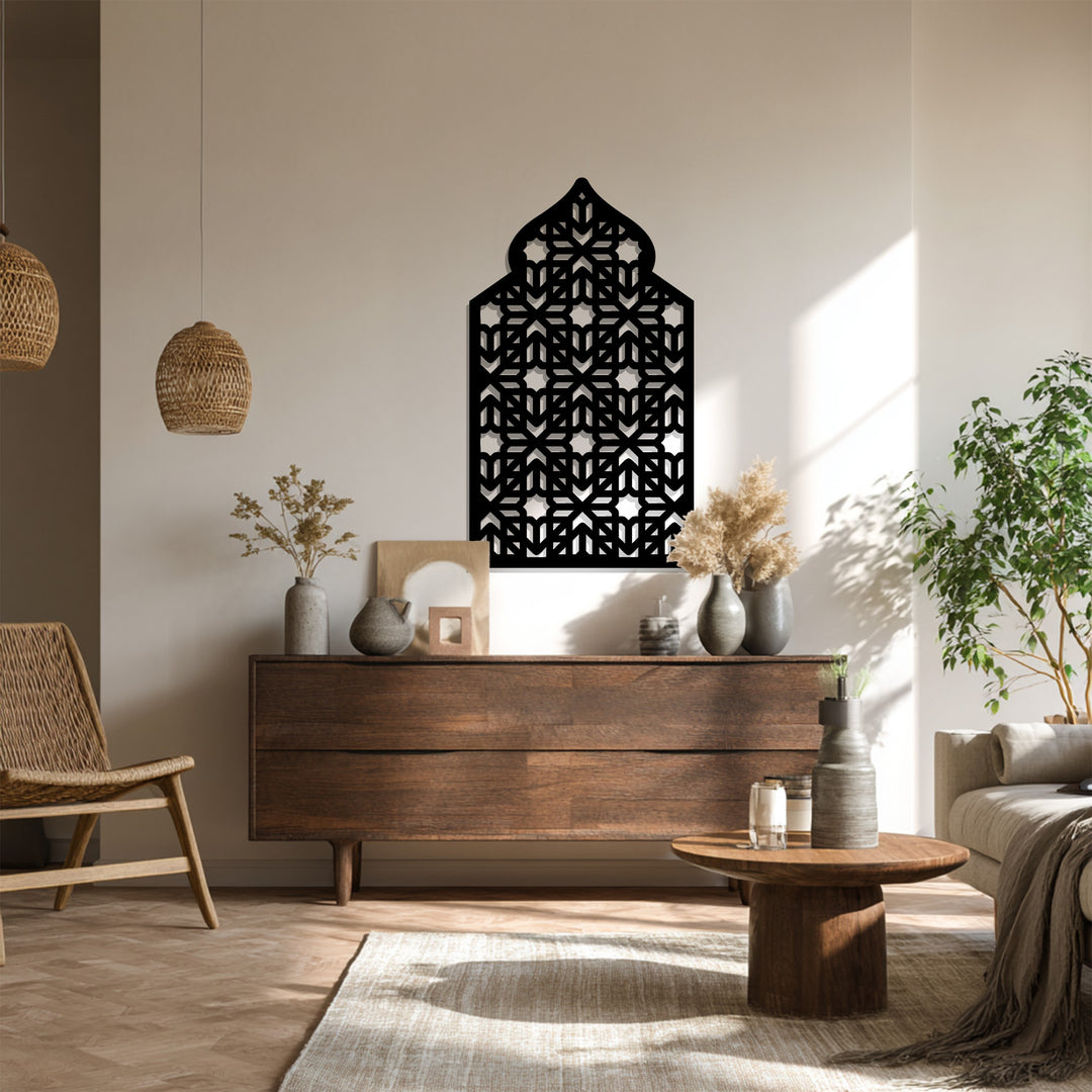 Mosque inspired geometric metal decor