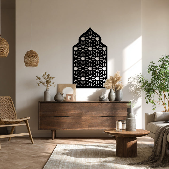 Mosque inspired geometric metal decor
