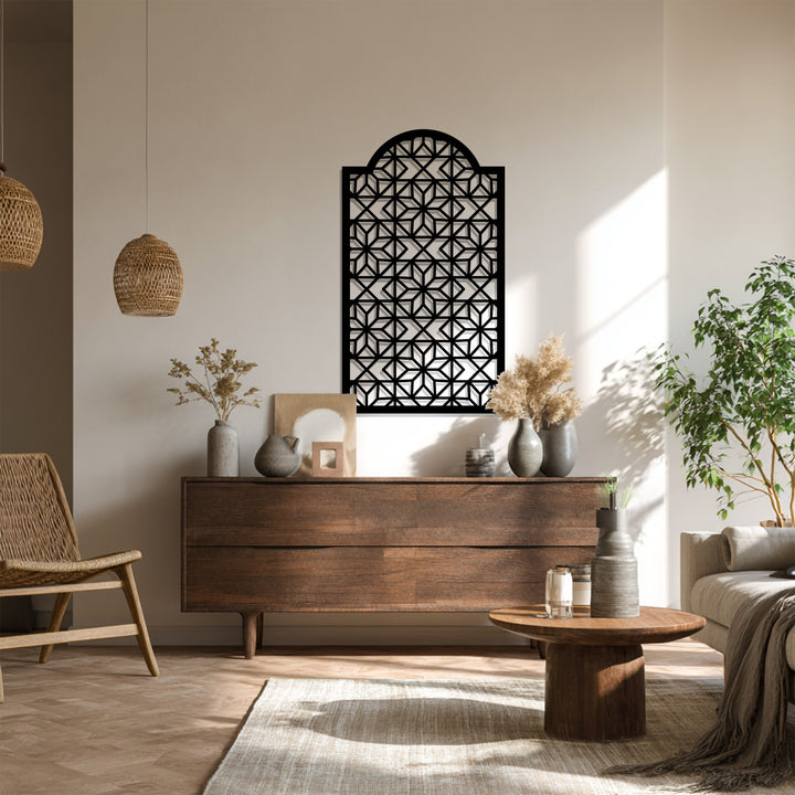 Modern Islamic geometry metal wall art