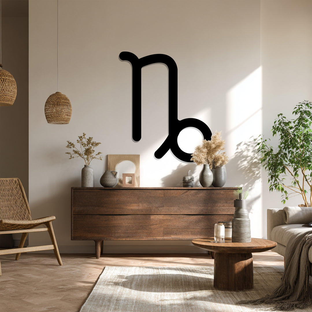 Capricorn Zodiac Symbol – Astrology Metal Wall Art