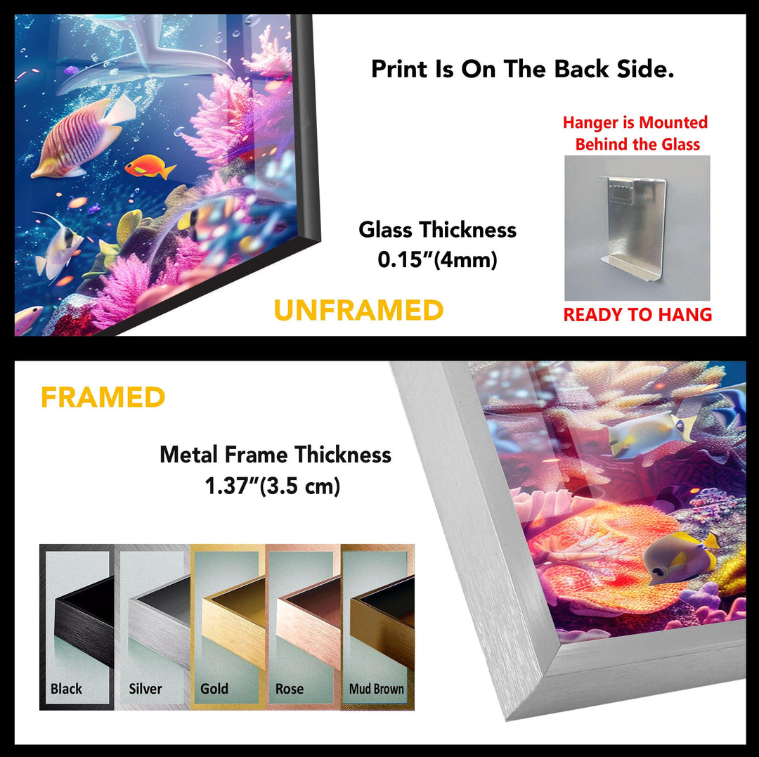 Dolphin Tempered Glass Wall Art - MyPhotoStation