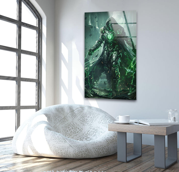 Dr Doom Green Glass Wall Art glass wall decor, glass wall art decor
