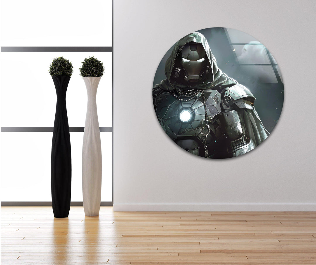 Dr. Doom Glass Wall Art custom glass pictures, glass art prints
