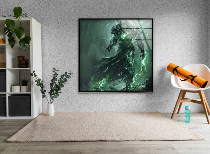 Lightning Dr. Doom Glass Wall Art large glass photo prints, glass wall photos
