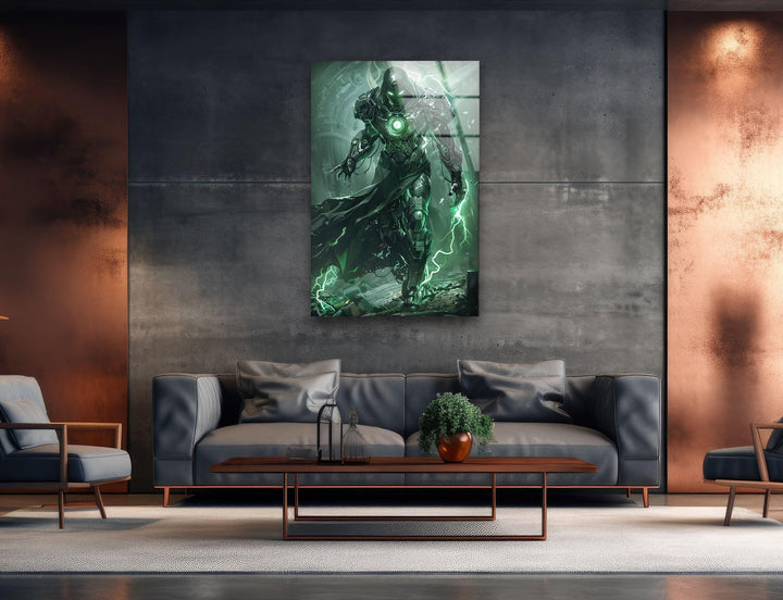 Lightning Dr. Doom Glass Wall Art print on glass, glass printed photos
