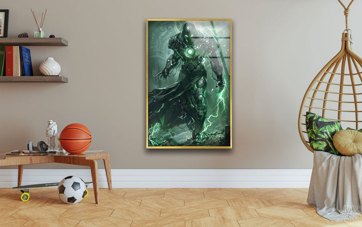 Lightning Dr. Doom Glass Wall Art glass wall decor, glass wall art decor
