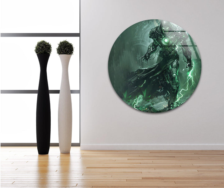 Lightning Dr. Doom Glass Wall Art glass art painting, glass art for the Wall
