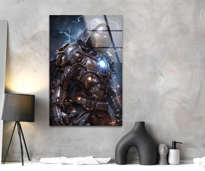 Lightning Dr Doom Green Glass Wall Art large glass photo prints, glass wall photos
