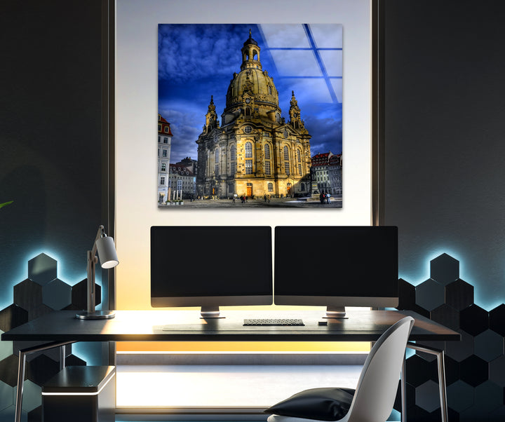Frauenkirche in Dresden: Breathtaking View on Glass Wall Art
