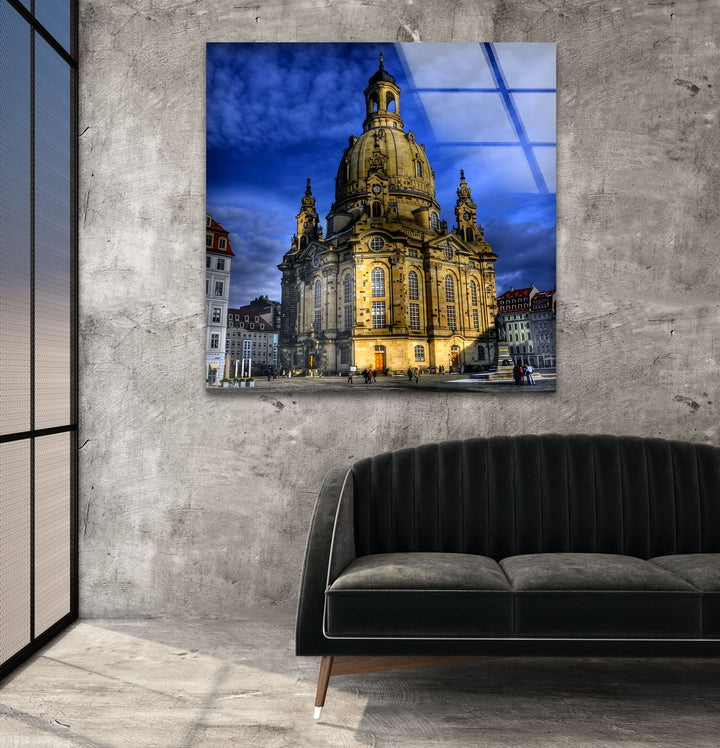 Dresden Frauenkirche: Architectural Masterpiece on Glass Wall Art
