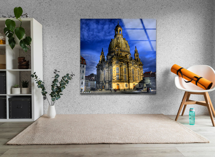 Dresden Frauenkirche: Architectural Masterpiece on Glass Wall Art
