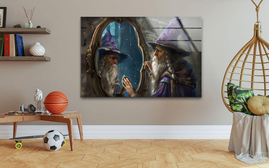 Dumbledore Glass Wall Art glass art painting, glass art for the Wall
