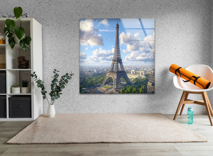 Eiffel Tower in Paris Glass Wall Art Glass Printing Wall Art, Print photos on glass
