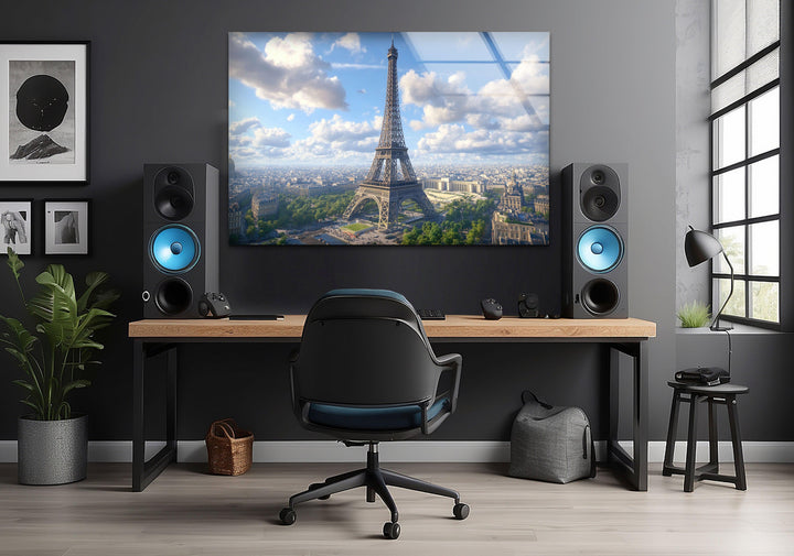 Eiffel Tower in Paris Glass Wall Art glass image printing, glass prints from photos
