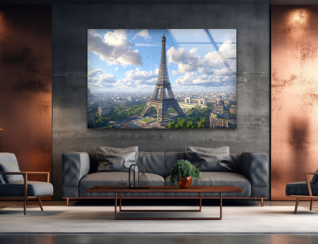 Eiffel Tower in Paris Glass Wall Art glass pictures for Wall, glass prints wall art
