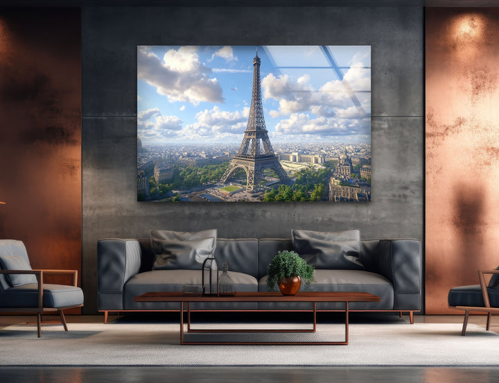 Eiffel Tower in Paris Glass Wall Art glass pictures for Wall, glass prints wall art
