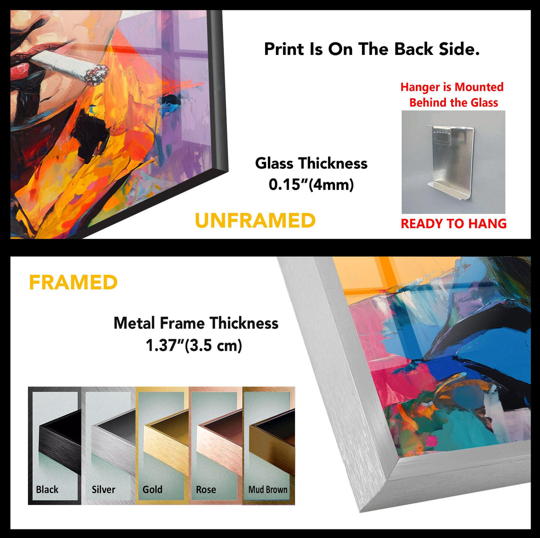 Elvis Presley Smoking Glass Wall Art