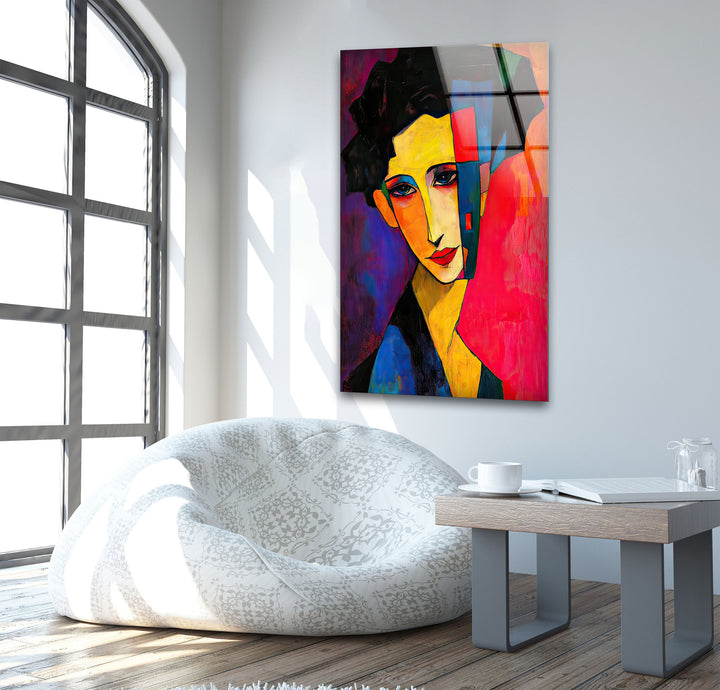 Figurative Abstract Woman Glass Wall Art art glass wall art, glass wall art pictures
