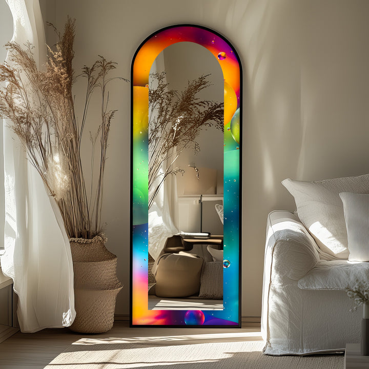 Vivid Color Spectrum - Abstract Floor Mirror