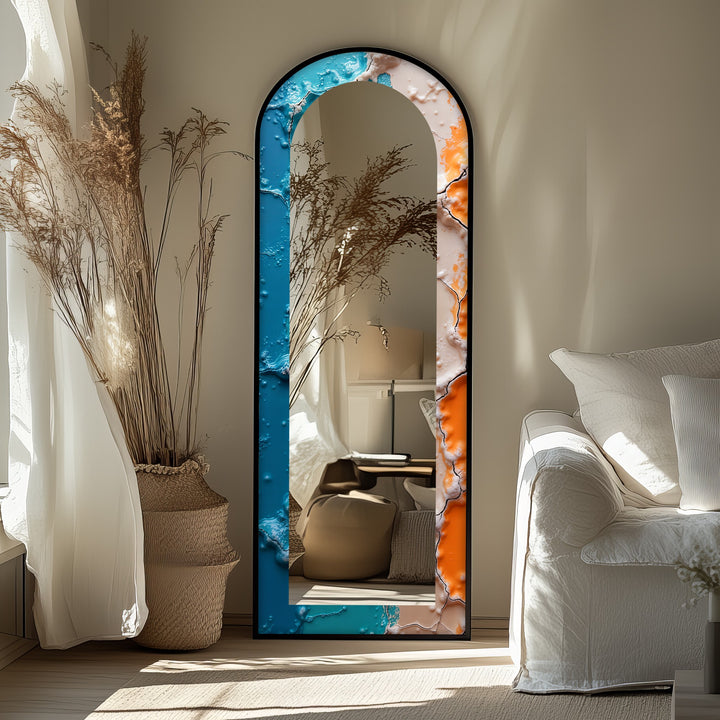 AquaCrack Fusion – Abstract Floor Mirror