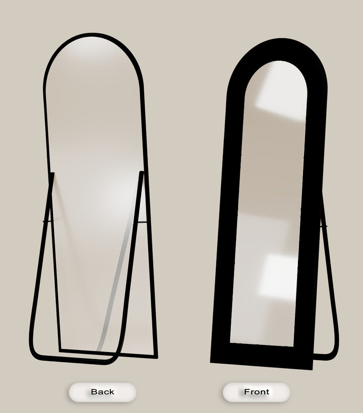 Minimalist Black - Abstract Floor Mirror