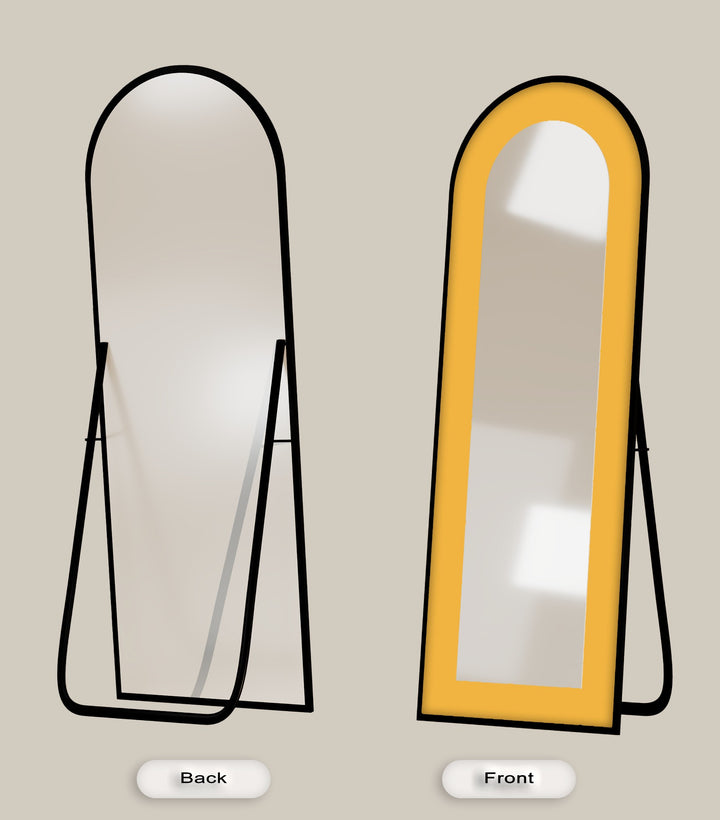 Soft Yellow Arched - Full Lenght Floor Mirror