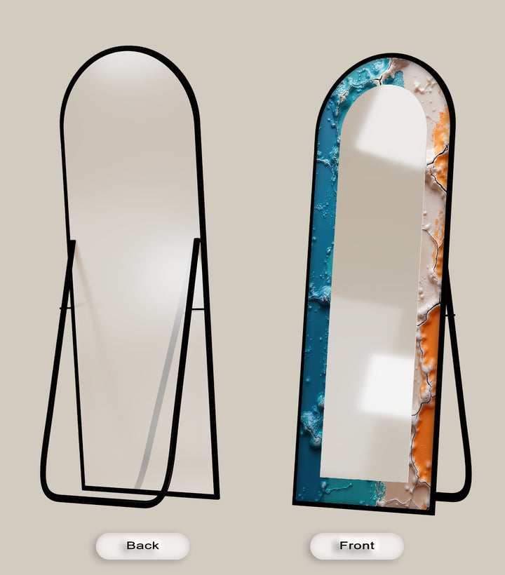 AquaCrack Fusion – Abstract Floor Mirror