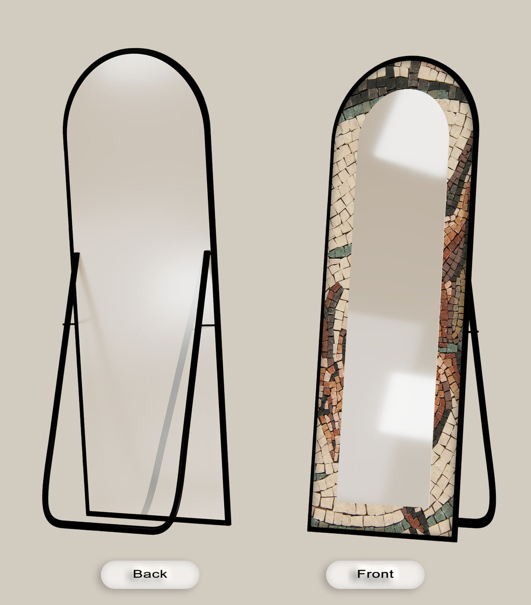 Tuscan Mosaic – Rustic Mosaic Floor Mirror