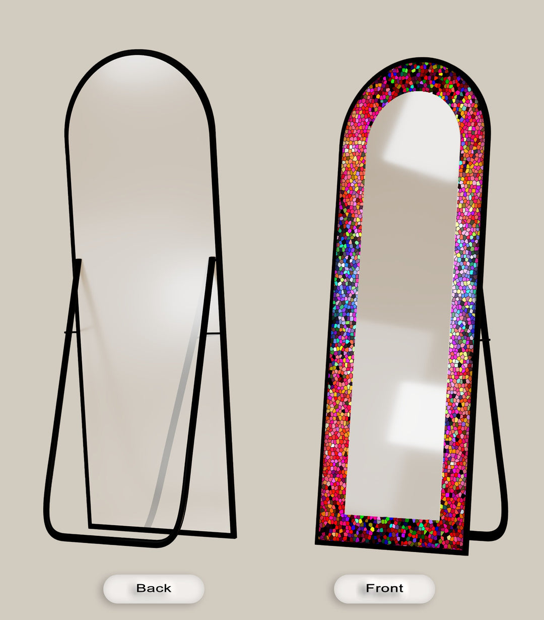 Kaleidoscope Bloom – Mosaik-Bodenspiegel 