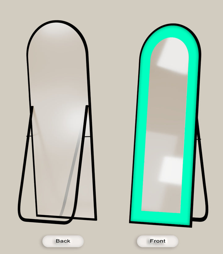 Aqua Green - Abstract Floor Mirror
