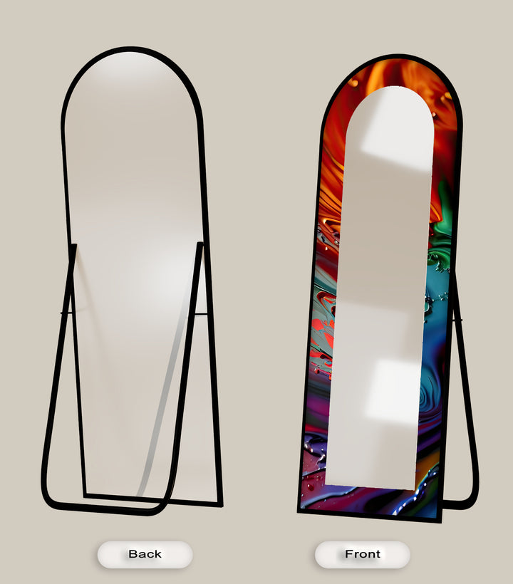 Molten Color Flow – Abstract Floor Mirror