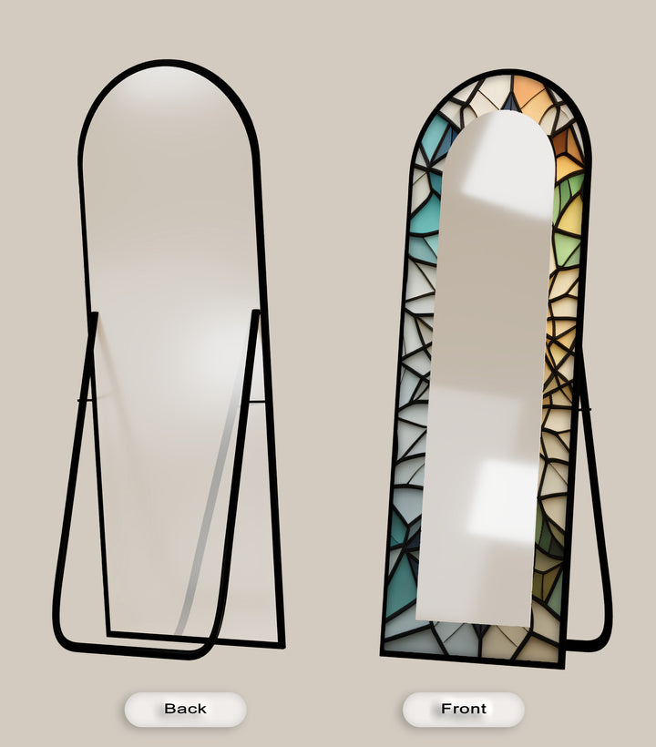 Soft Color Style – Mosaic Floor Mirror