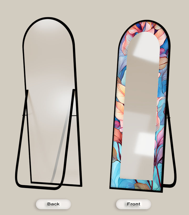 Color Bloom Aura – Floral Floor Mirror